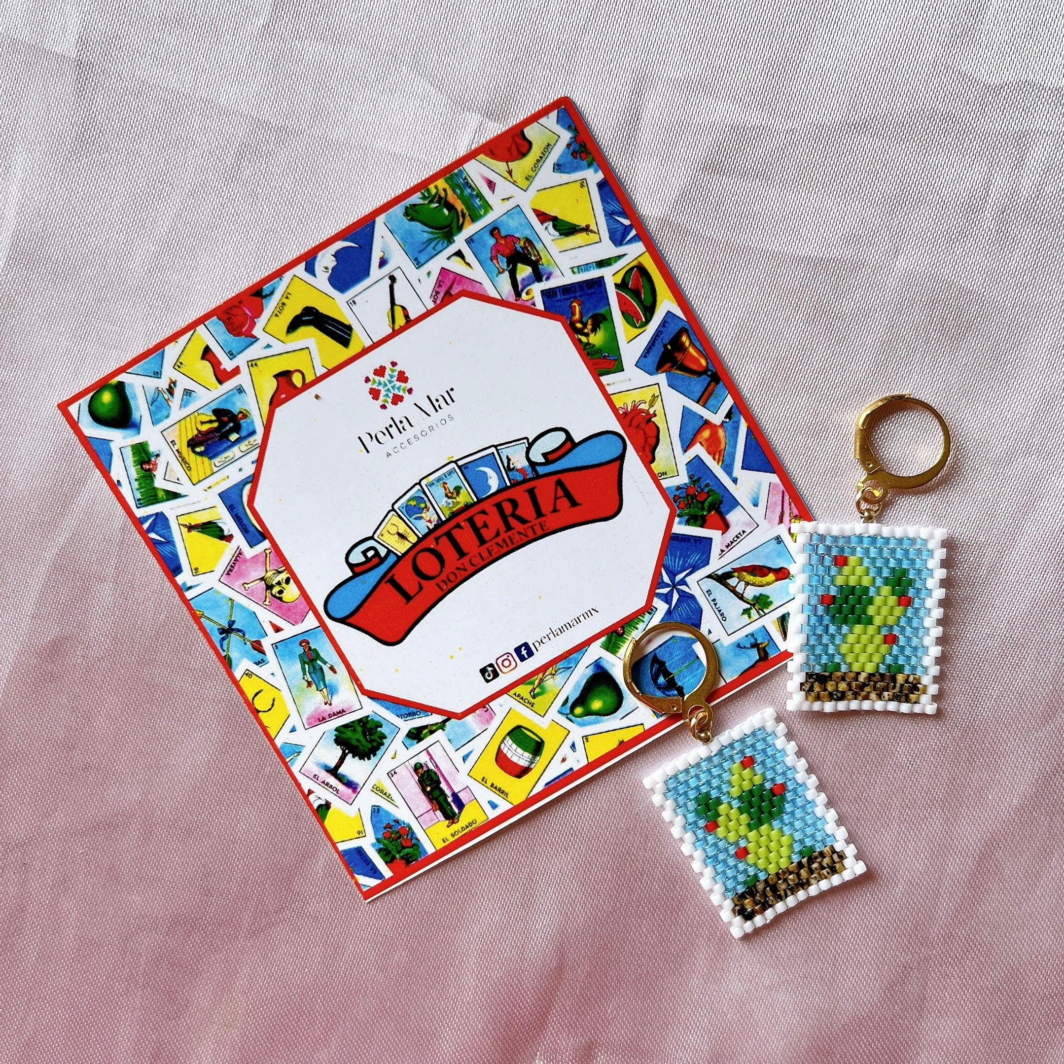 Aretes lotería mexicana