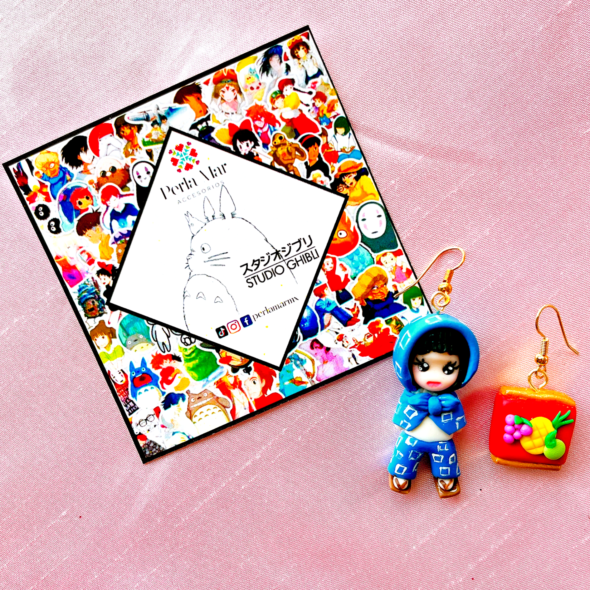 Aretes de pasta studio Ghibli