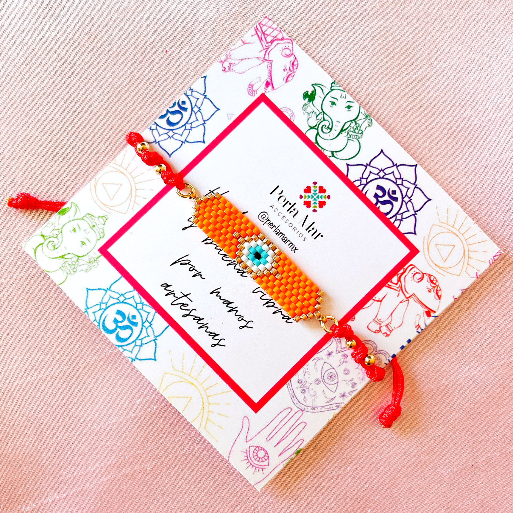 Pulsera ojo turco peyote corta