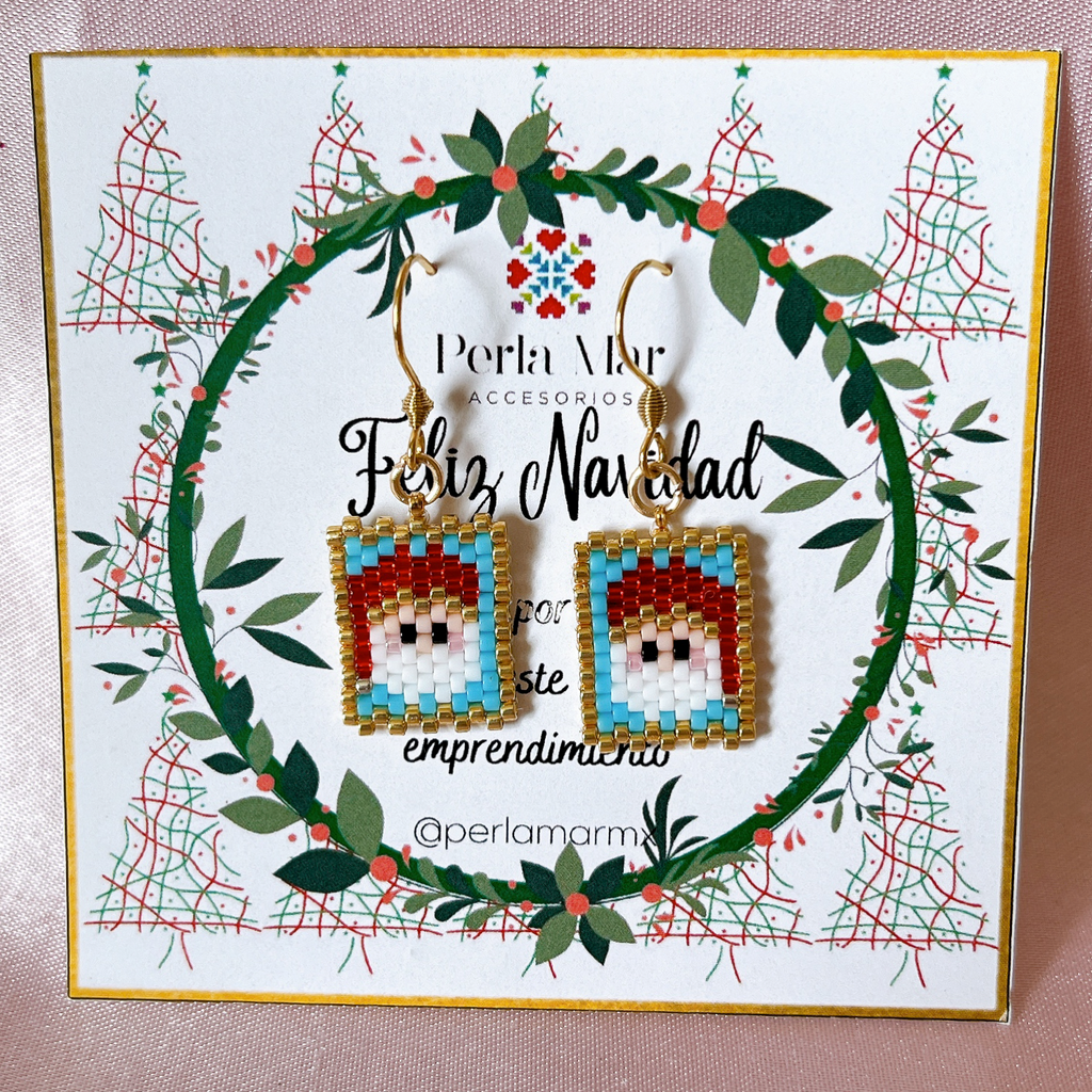 Aretes navideños mini