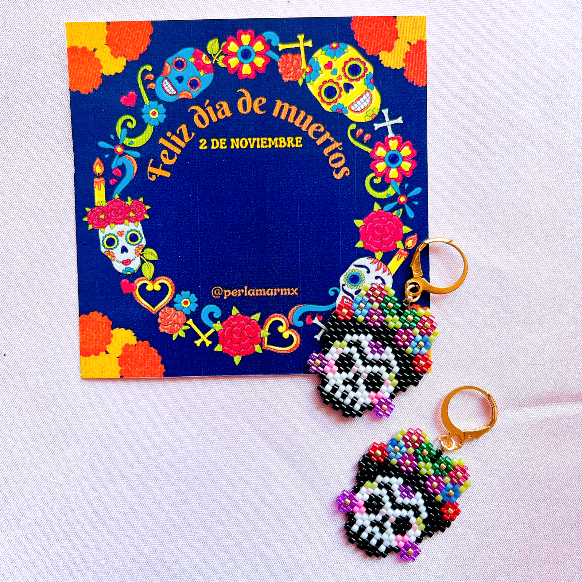Aretes calavera Frida