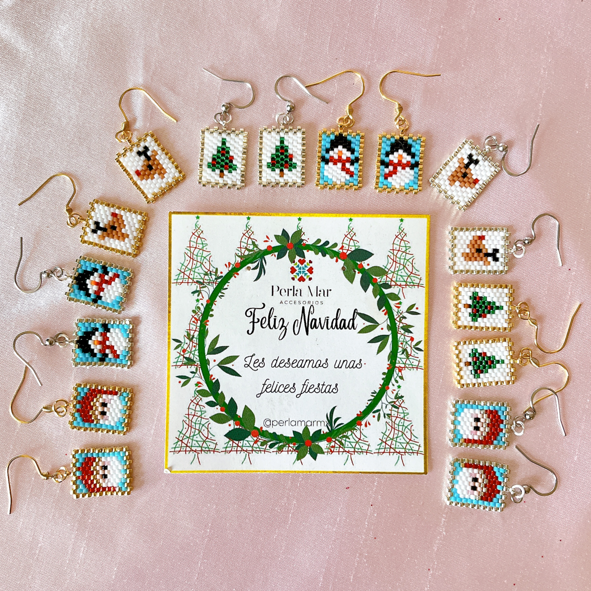 Aretes navideños mini