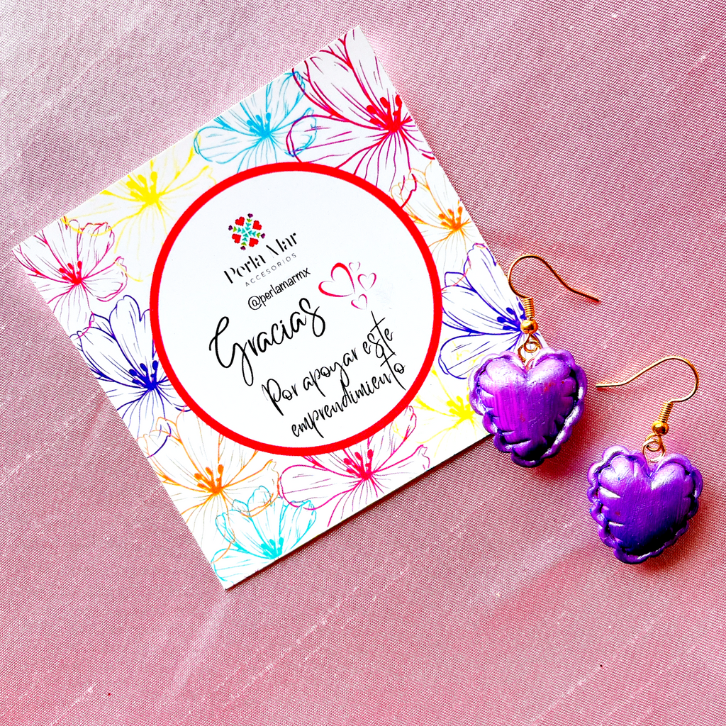 Aretes de pasta chicos