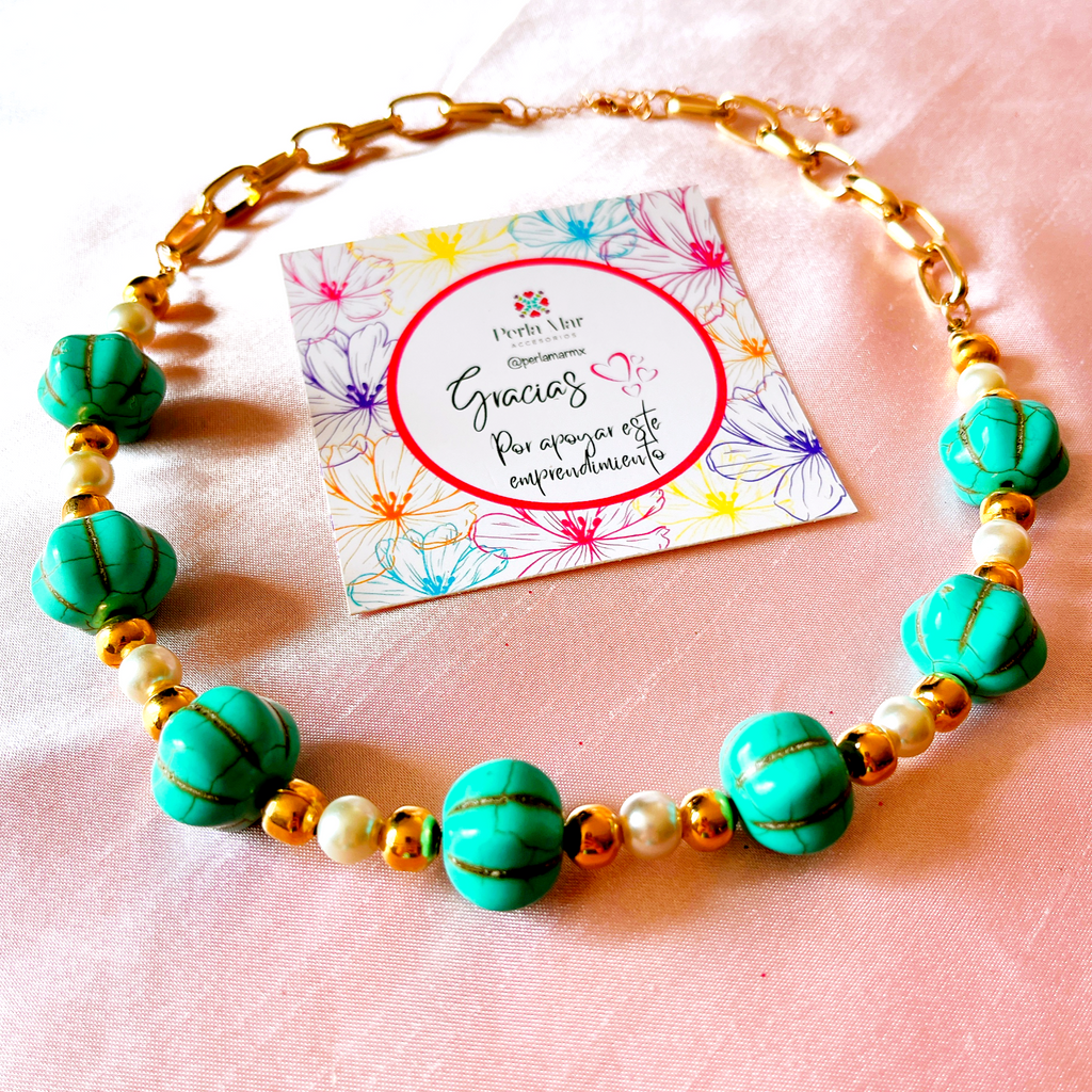 Maxi collares turquesa