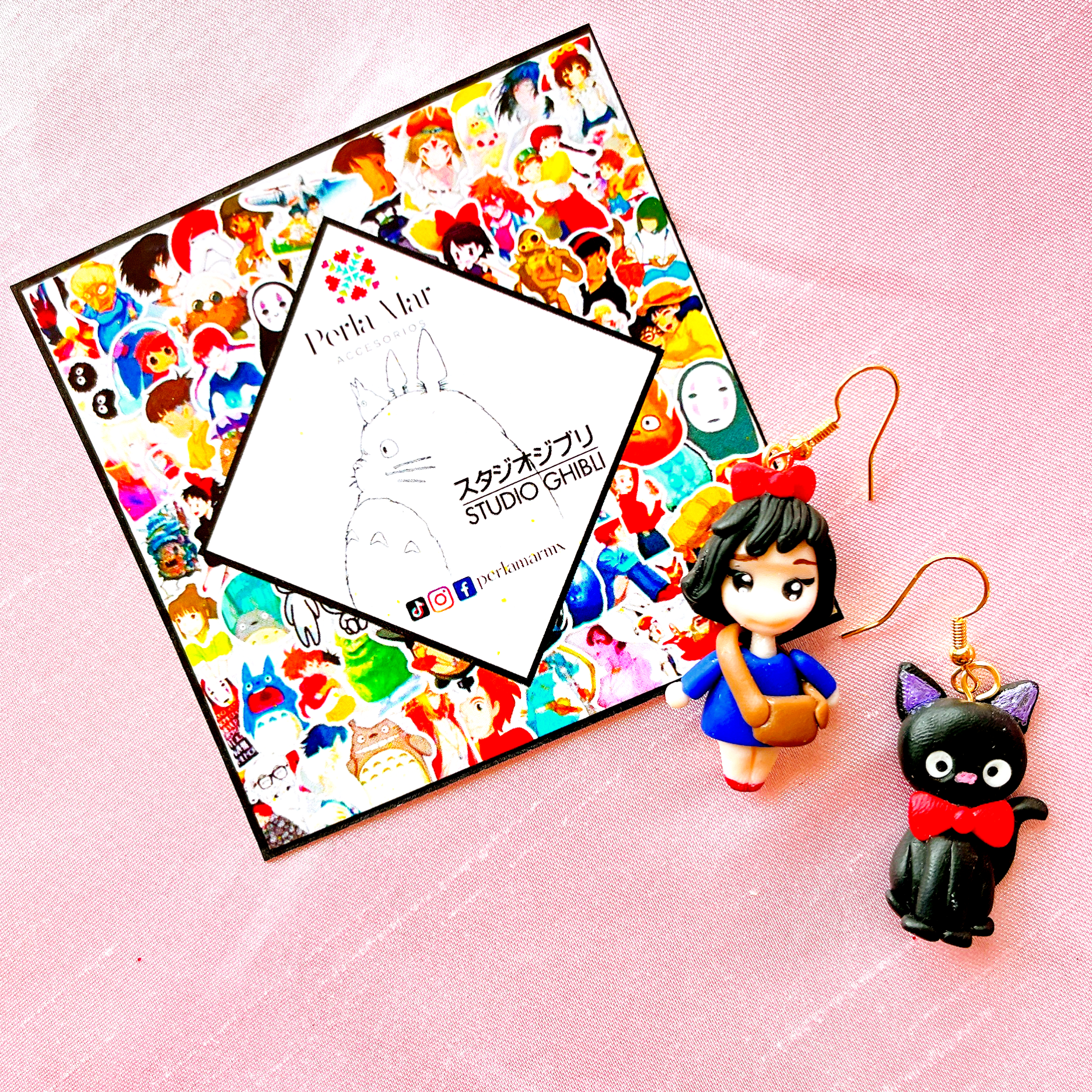 Aretes de pasta studio Ghibli