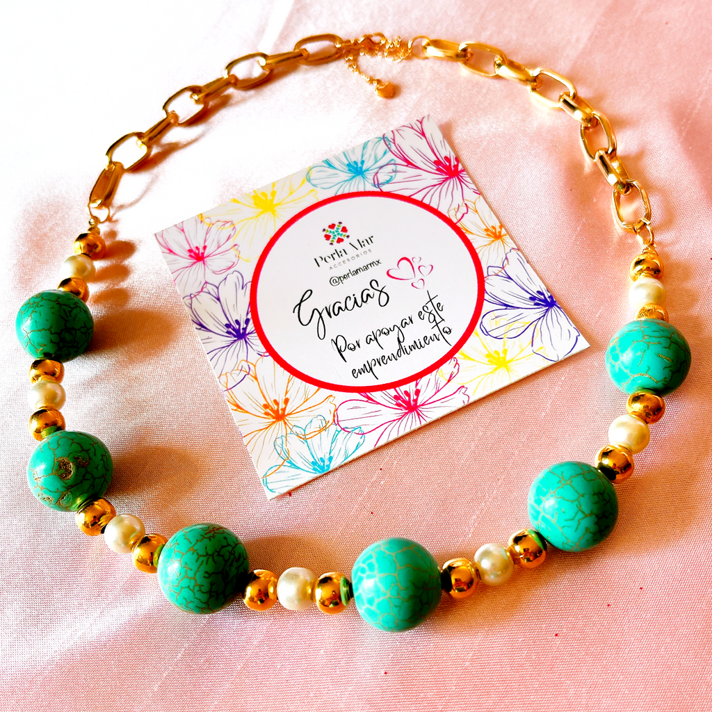 Maxi collares turquesa