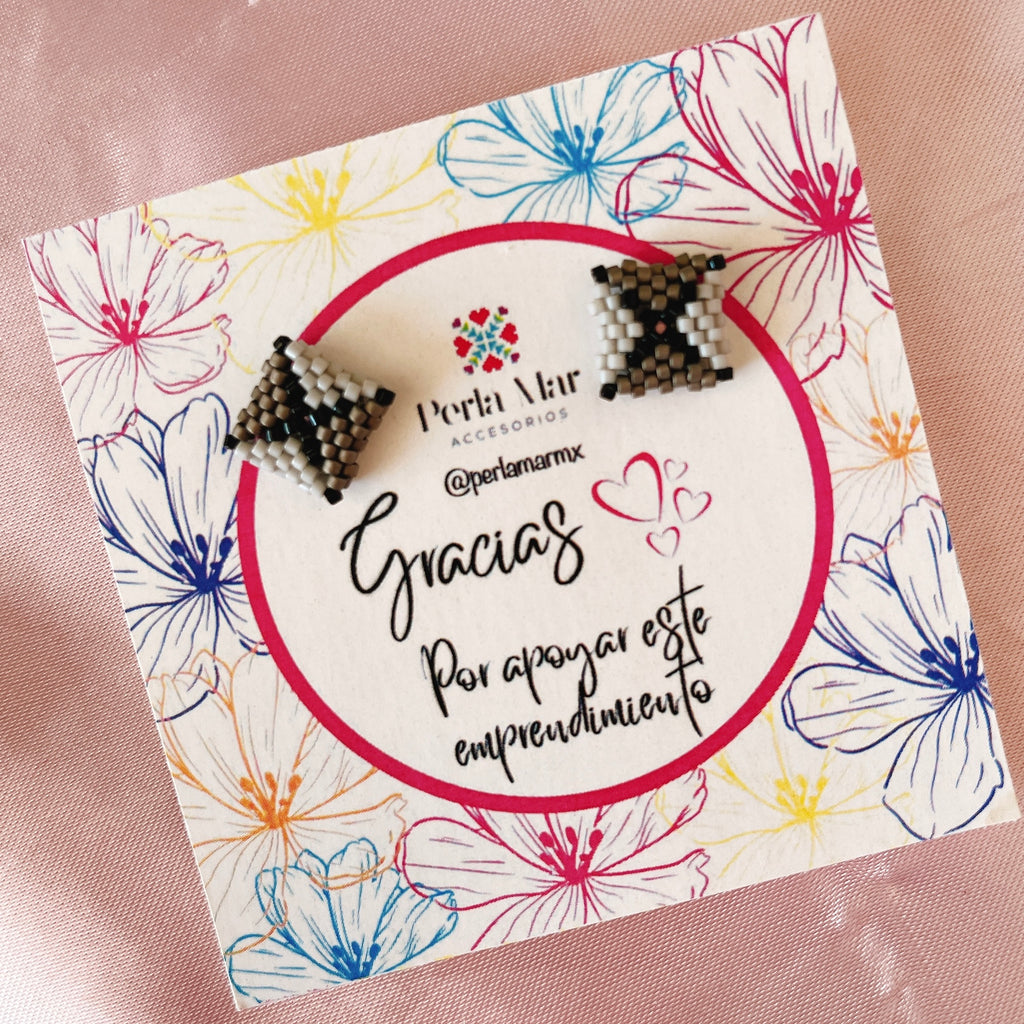 Aretes Cuadrados Miyuki