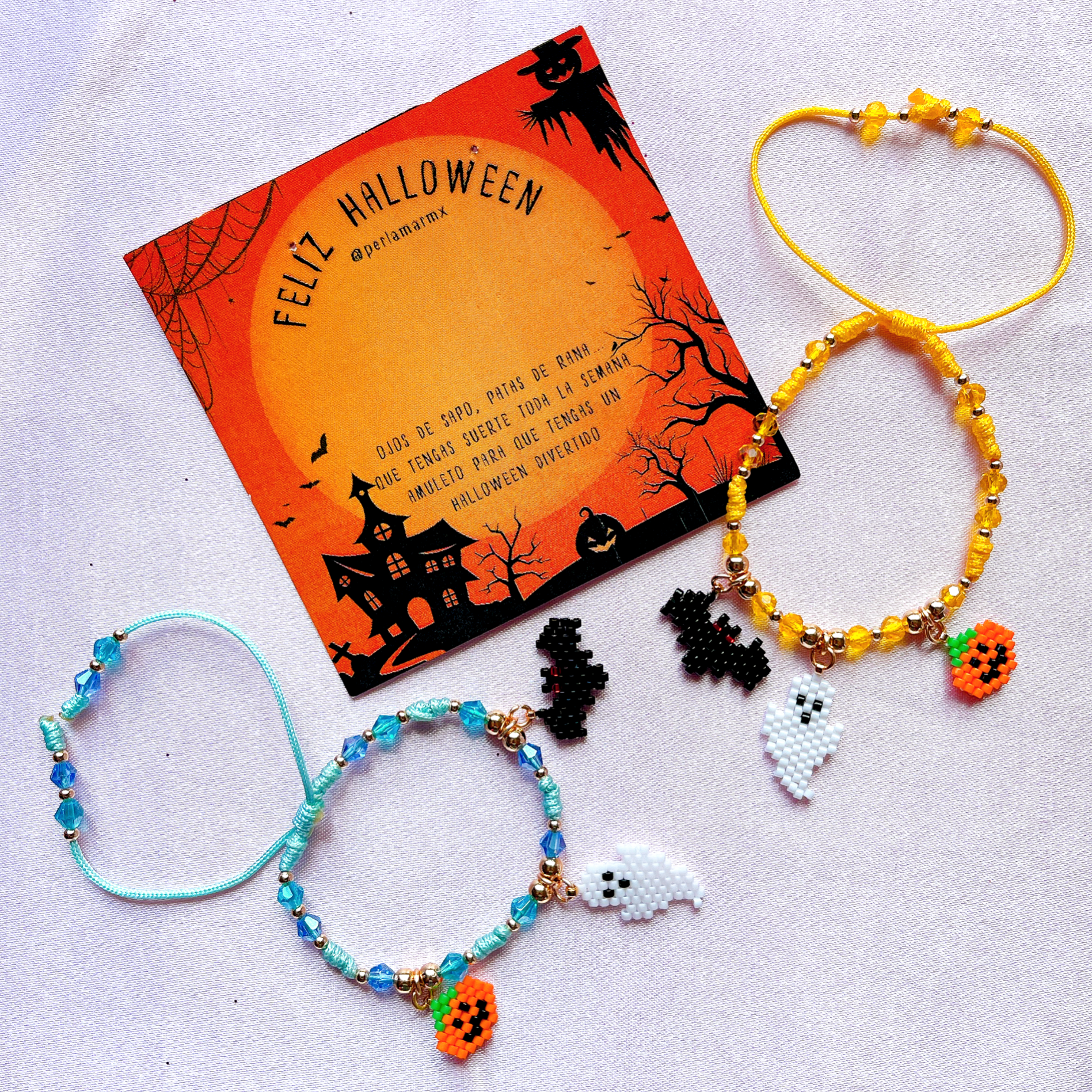 Pulsera Halloween 3 dijes