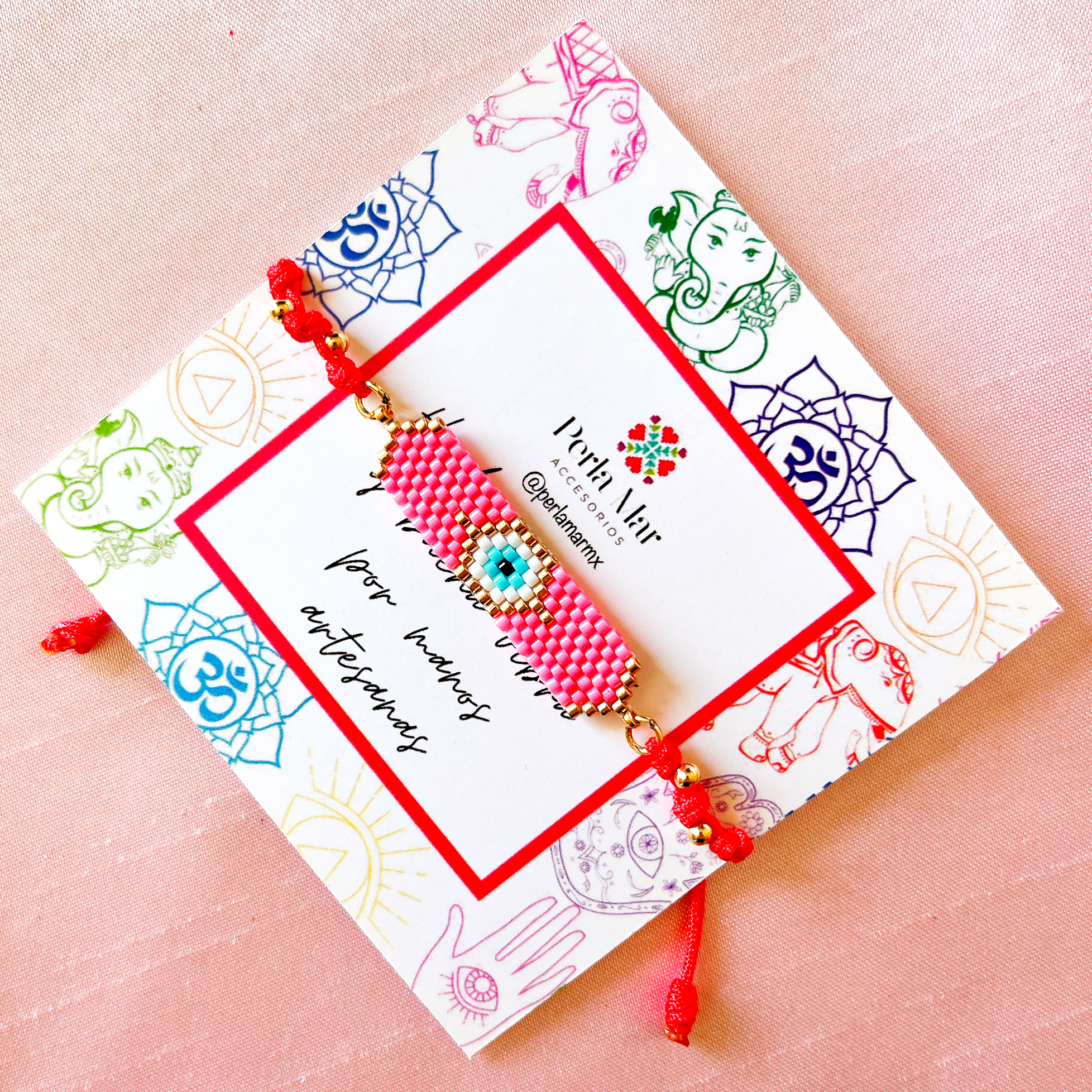 Pulsera ojo turco peyote corta