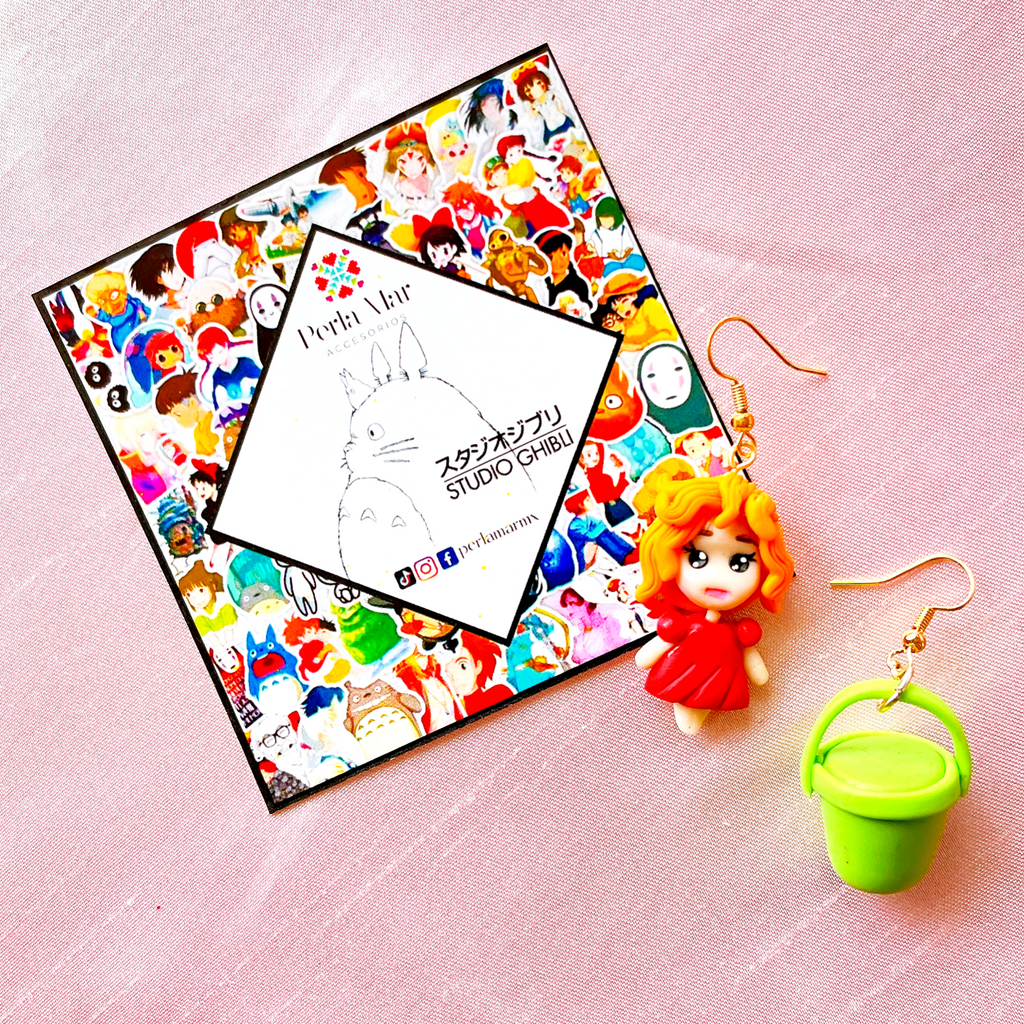 Aretes de pasta studio Ghibli
