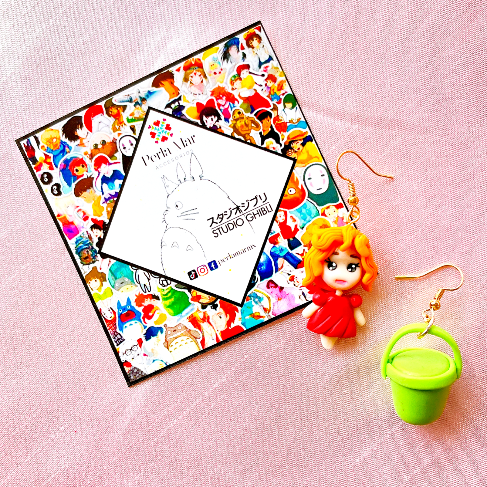 Aretes de pasta studio Ghibli