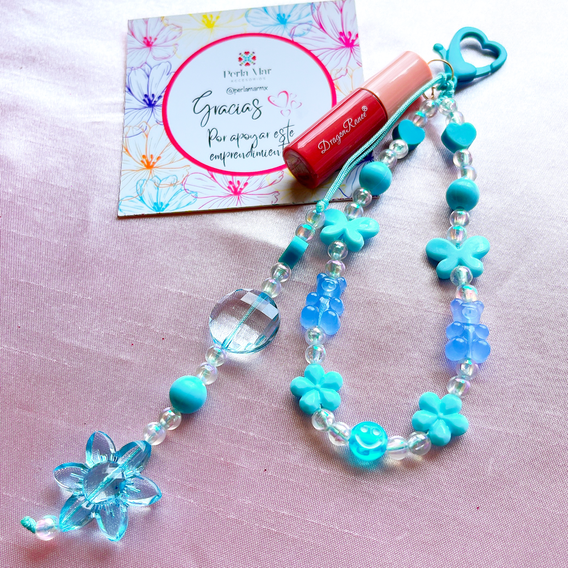 Lipgloss charm mini con straphone