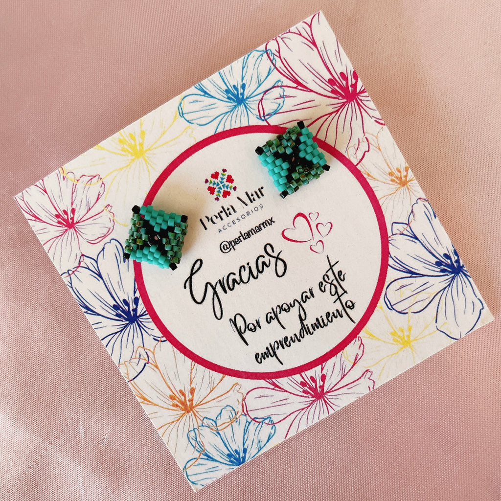 Aretes Cuadrados Miyuki