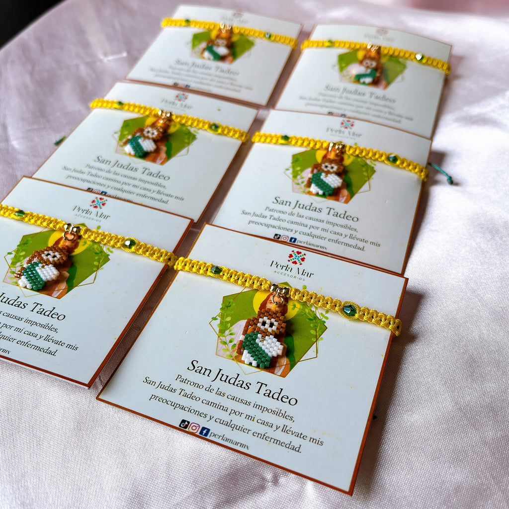 Pulsera San Judas Mediano horizontal tejida