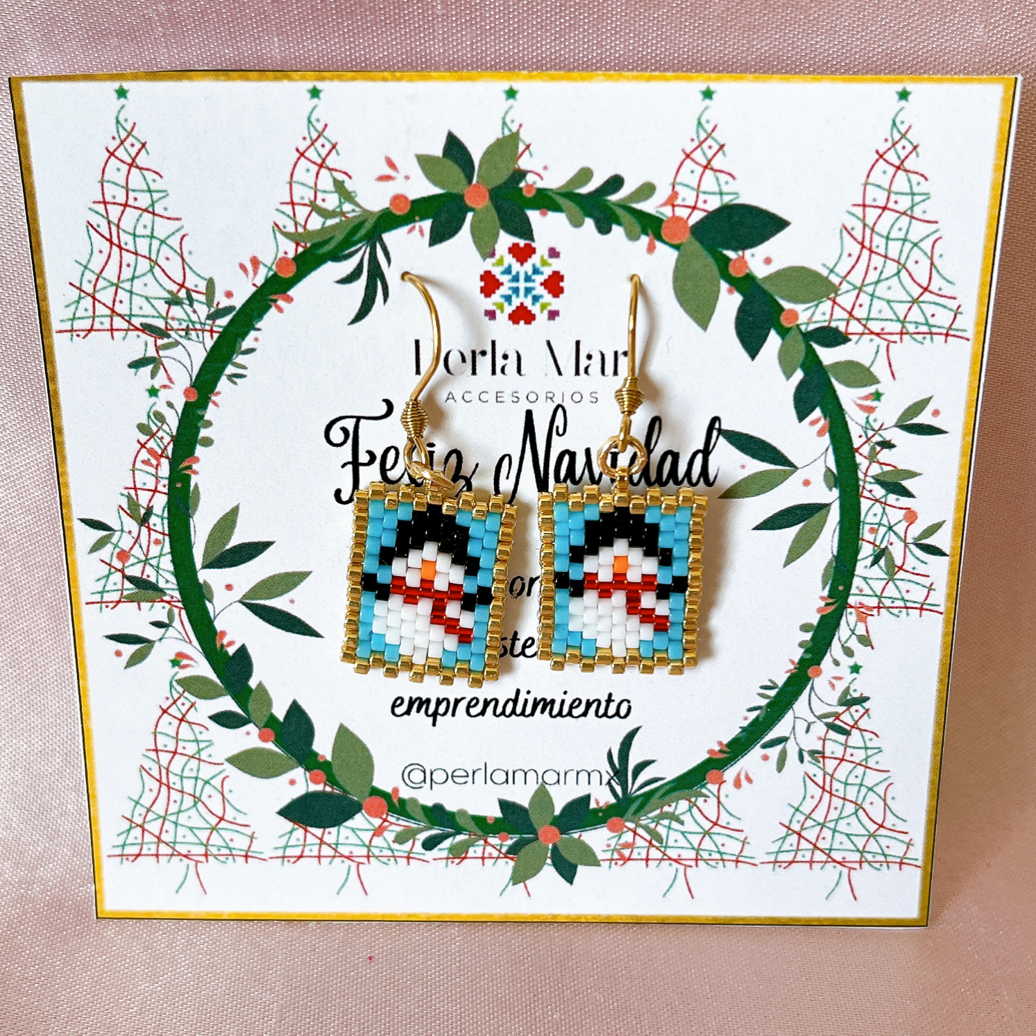 Aretes navideños mini