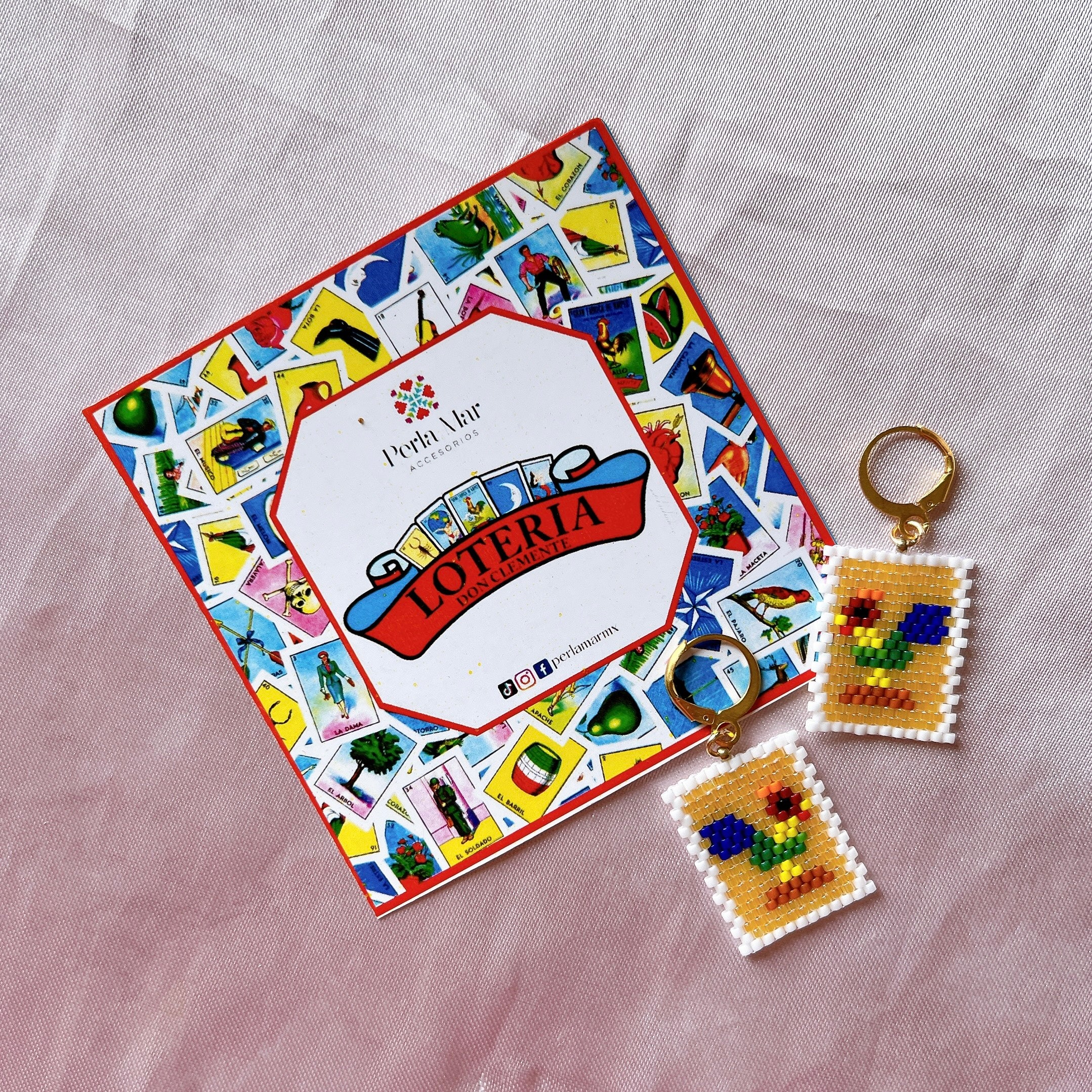 Aretes lotería mexicana