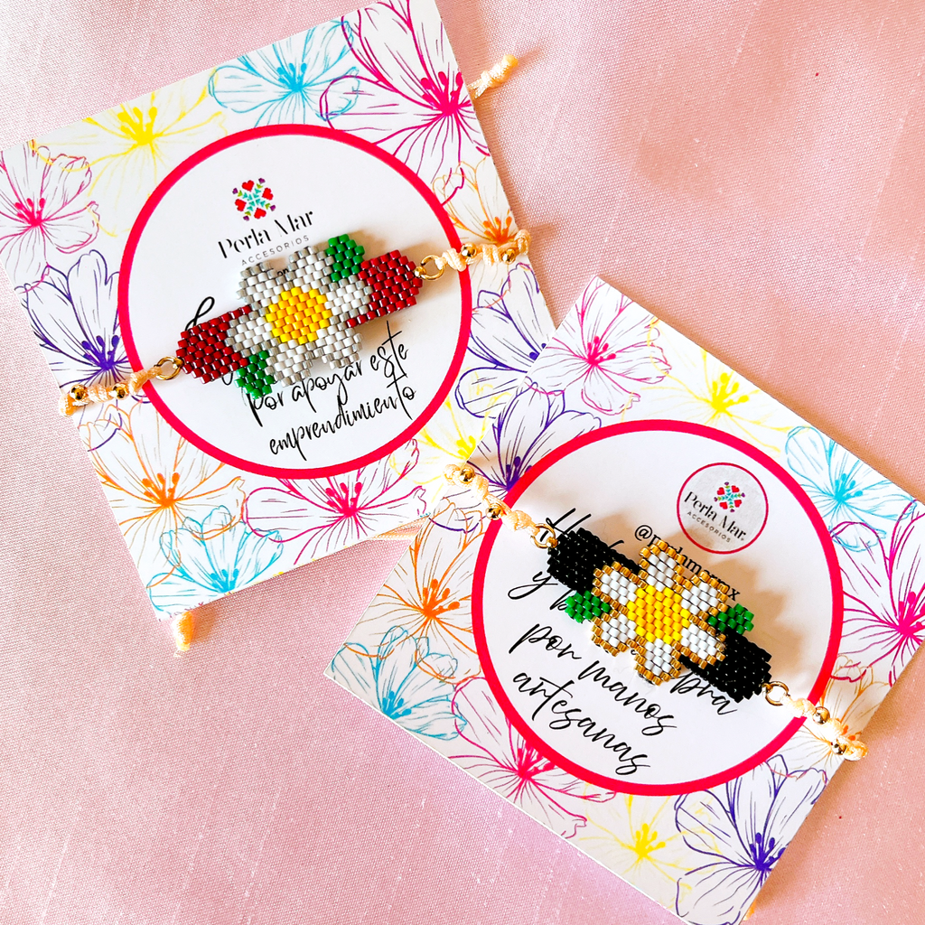 Pulsera flor peyote