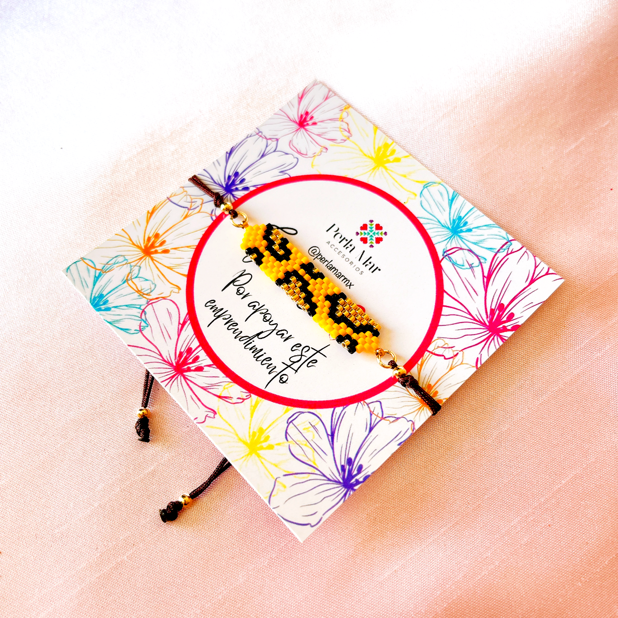 Pulsera peyote corta animal print