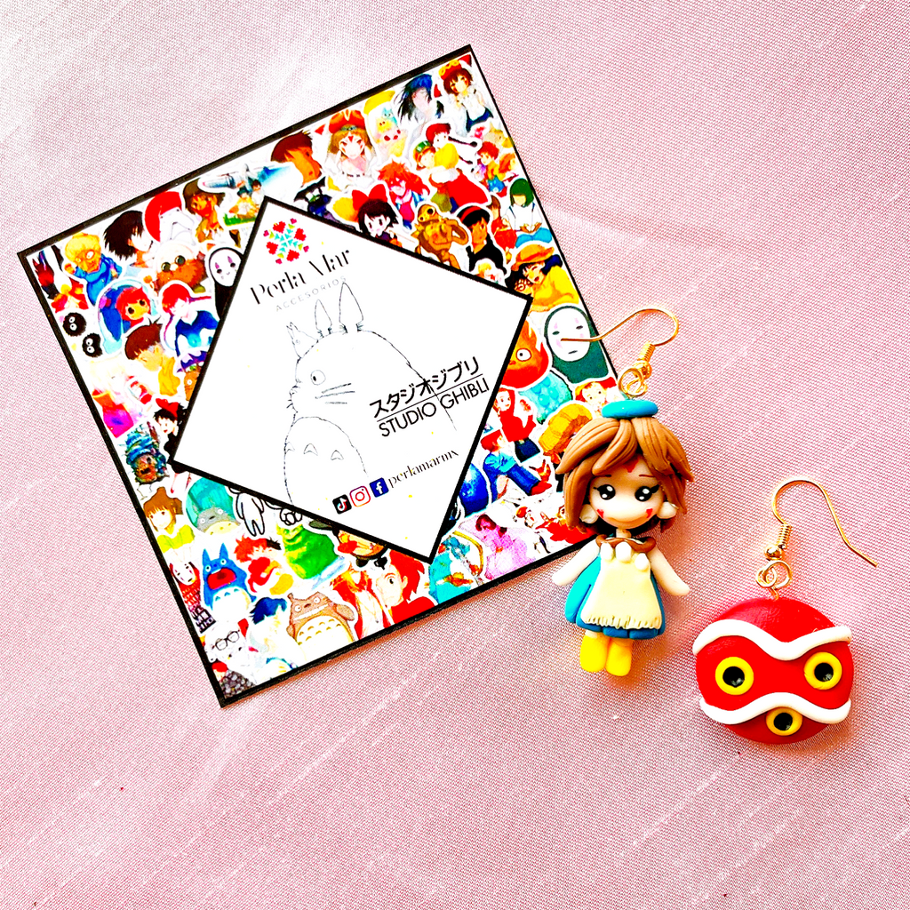 Aretes de pasta studio Ghibli