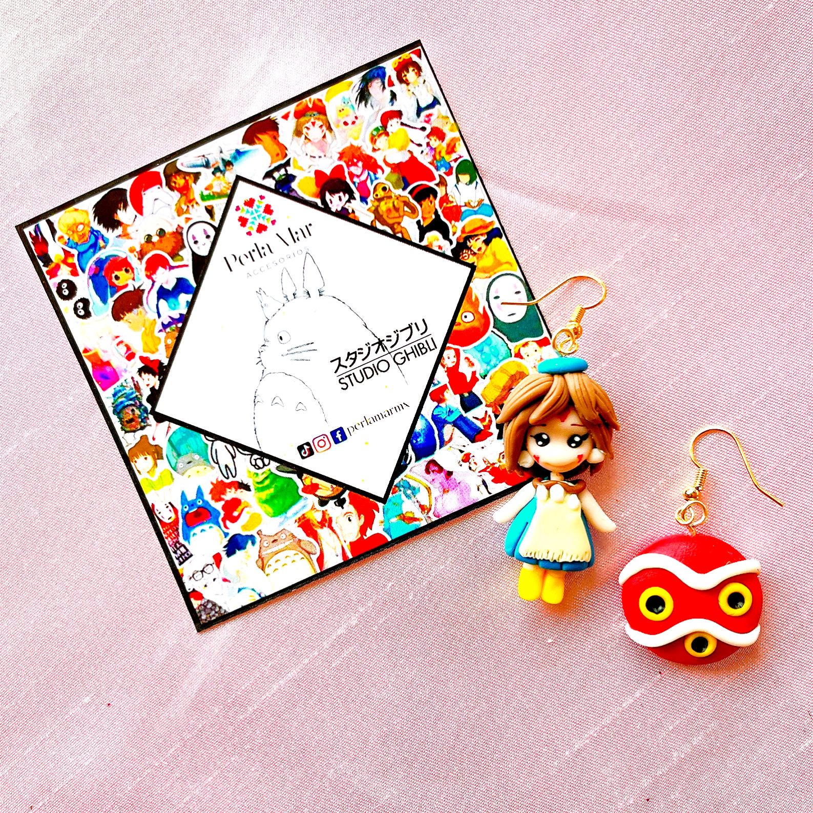Aretes de pasta studio Ghibli