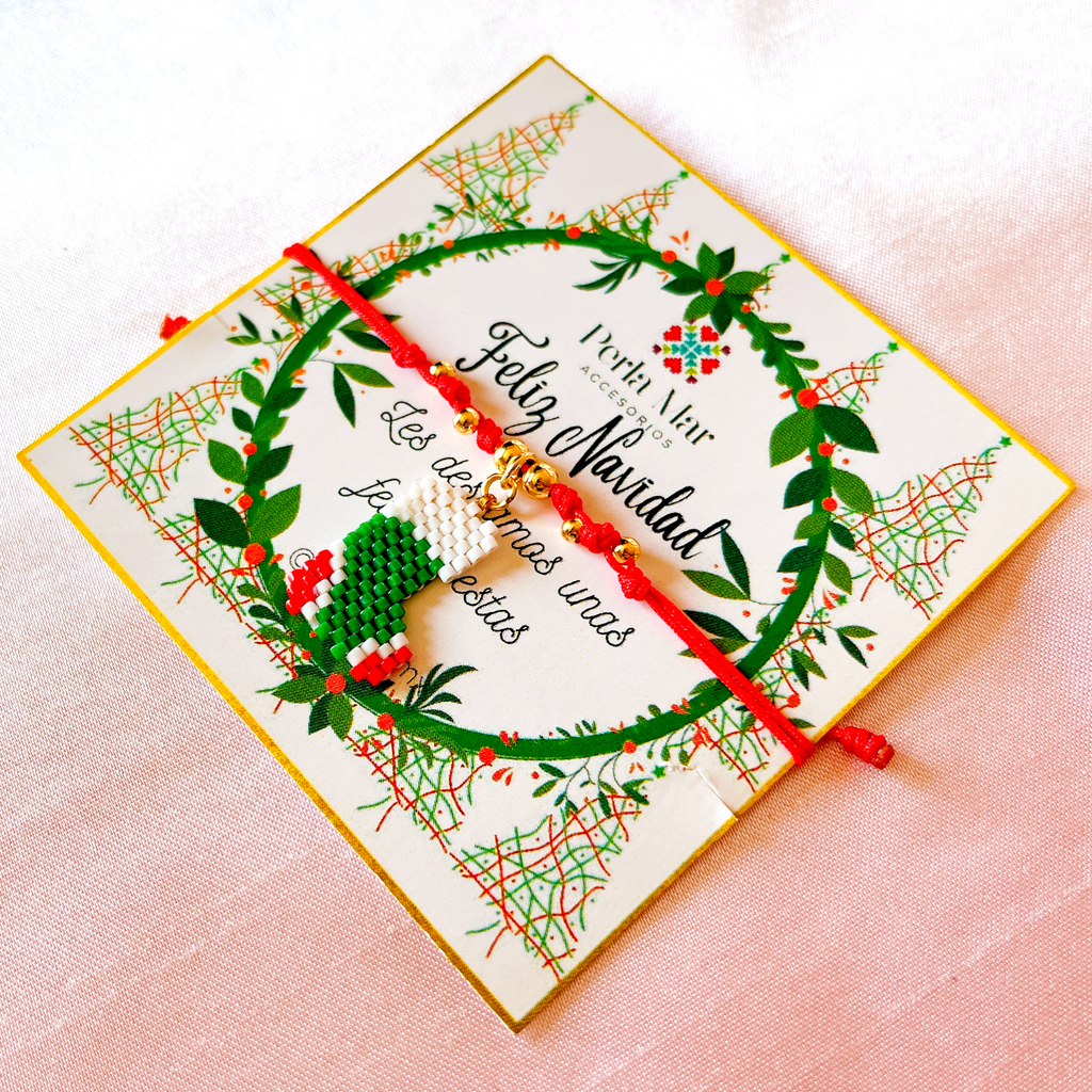 Pulsera bota navideña