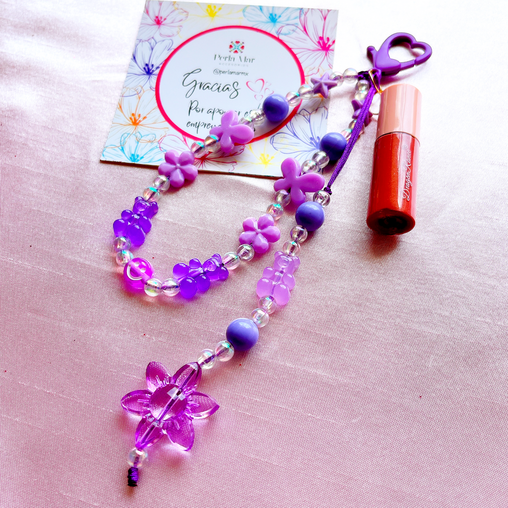 Lipgloss charm mini con straphone