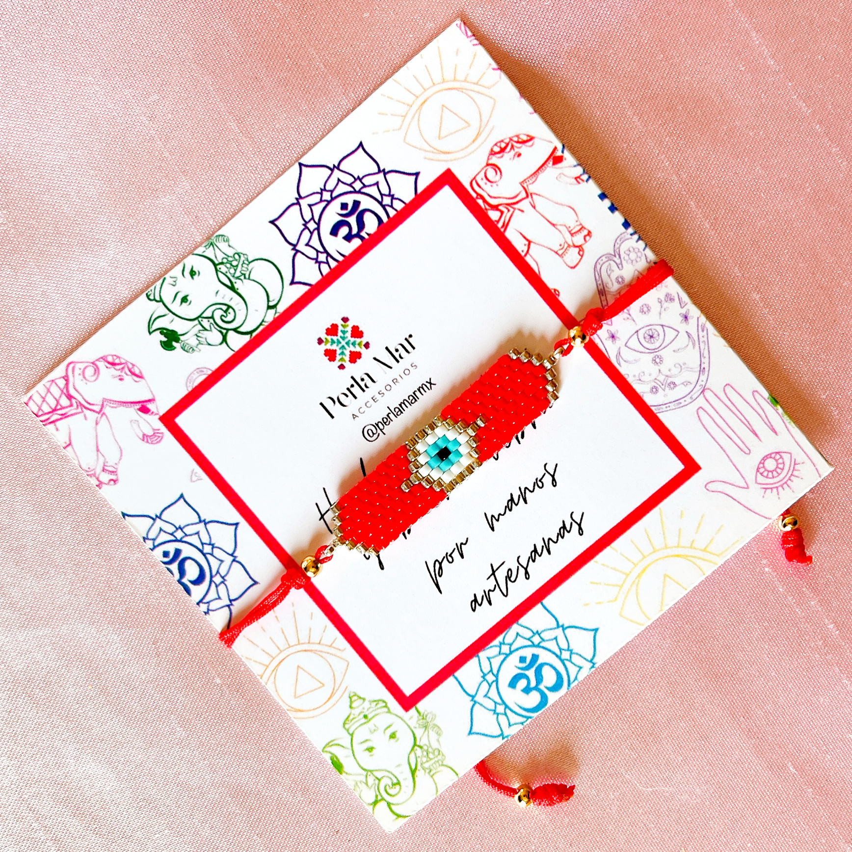 Pulsera ojo turco peyote corta
