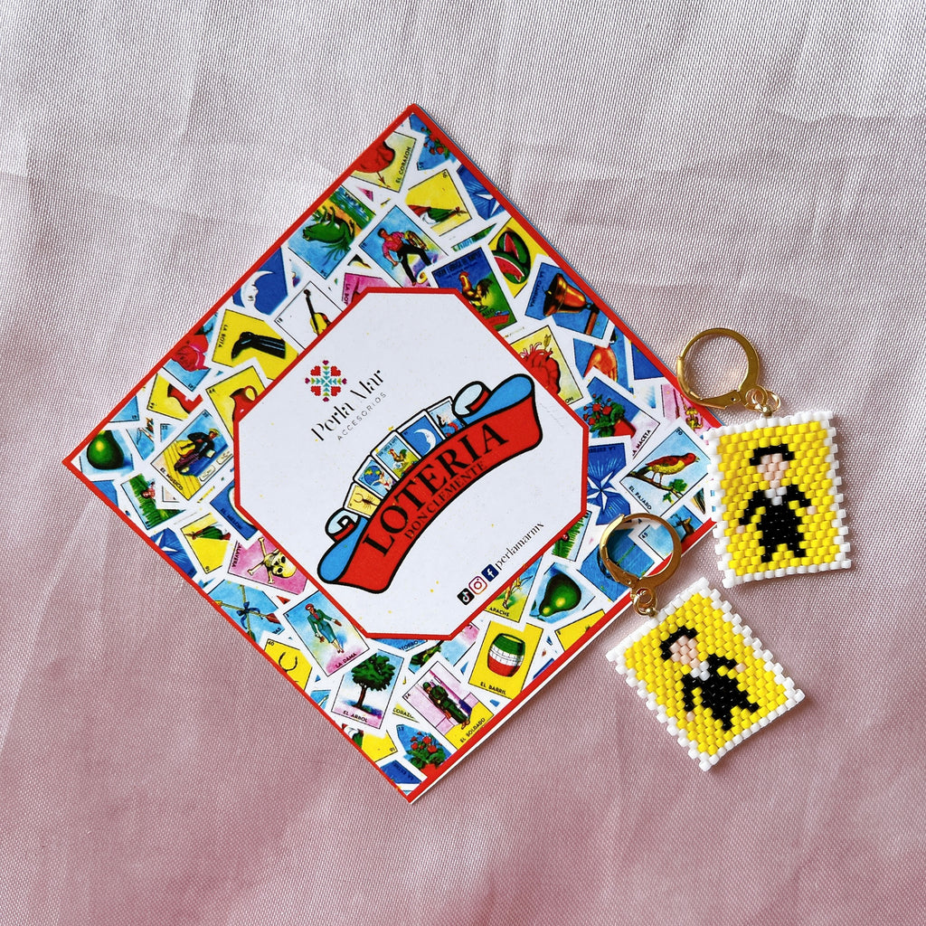 Aretes lotería mexicana