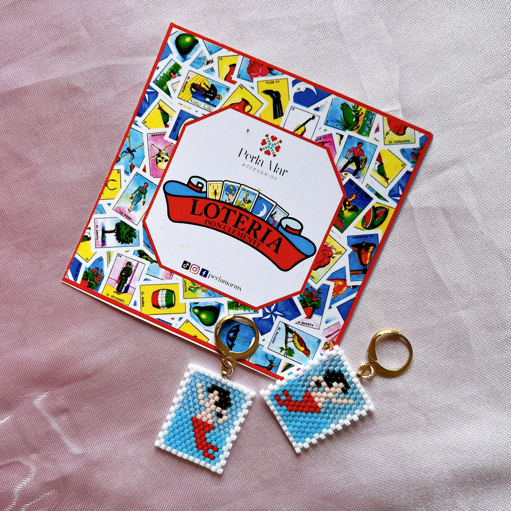 Aretes lotería mexicana