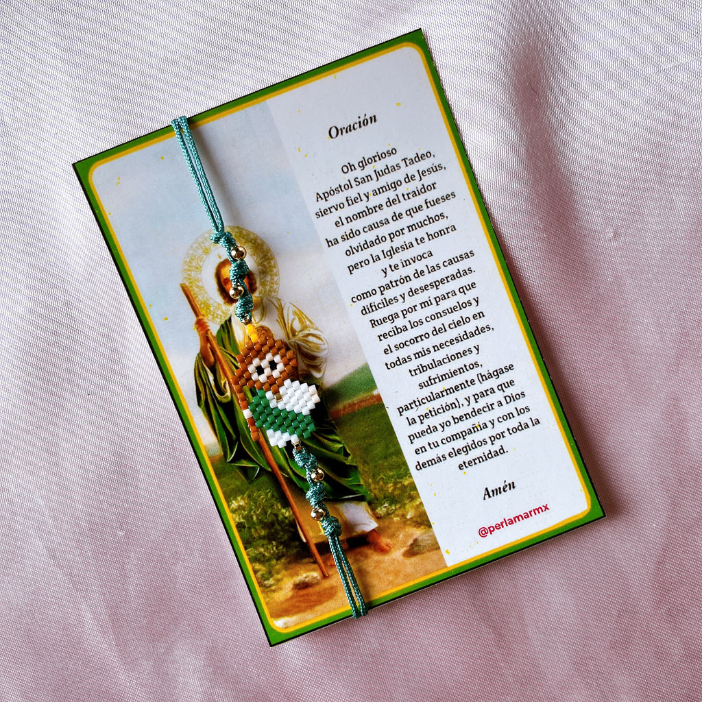 Pulsera San Judas mediano vertical