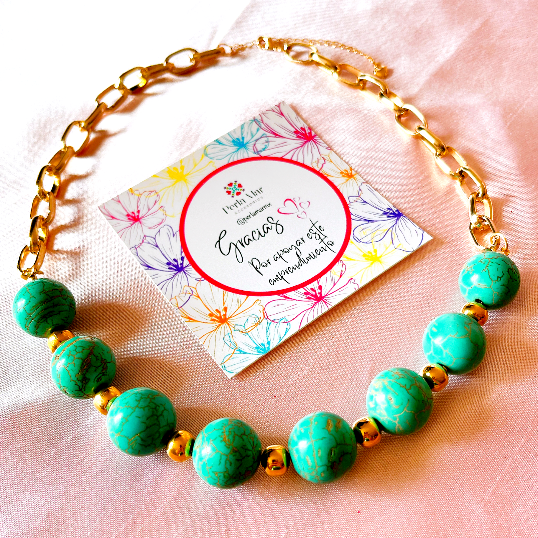 Maxi collares turquesa