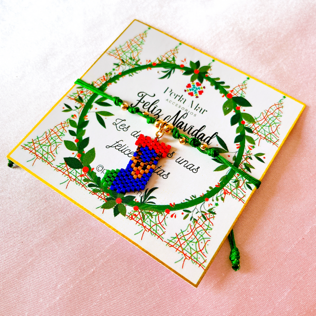 Pulsera bota navideña