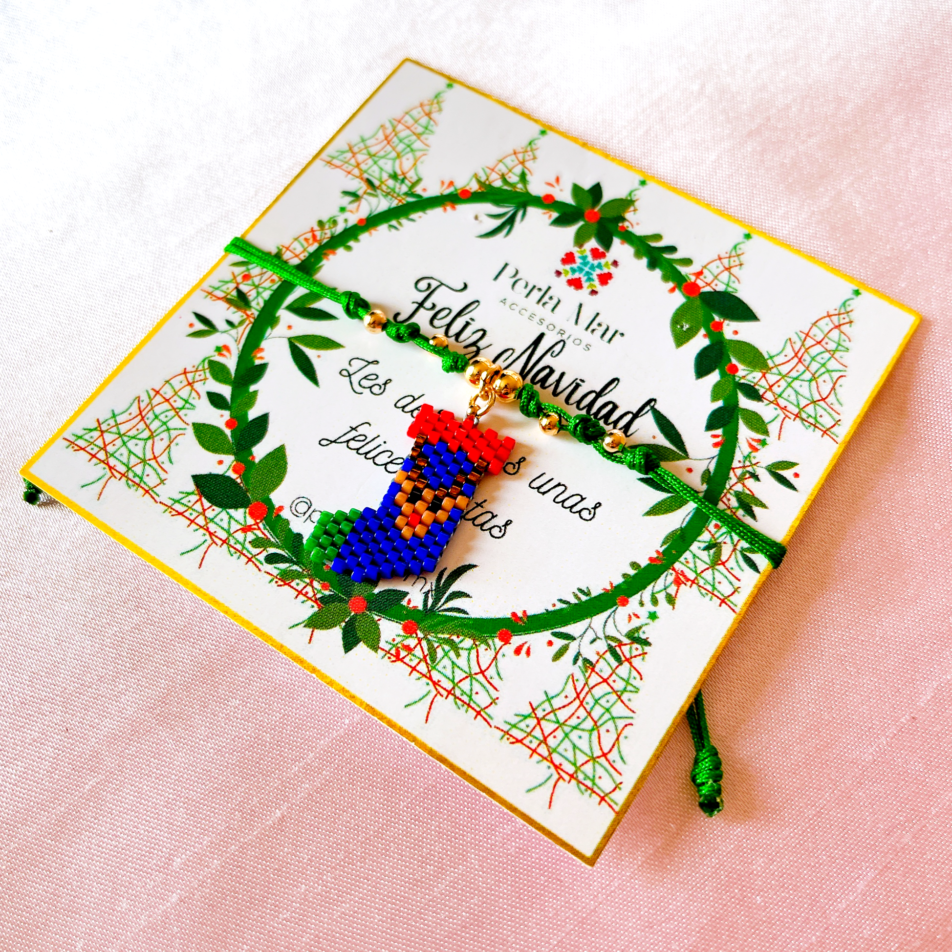 Pulsera bota navideña