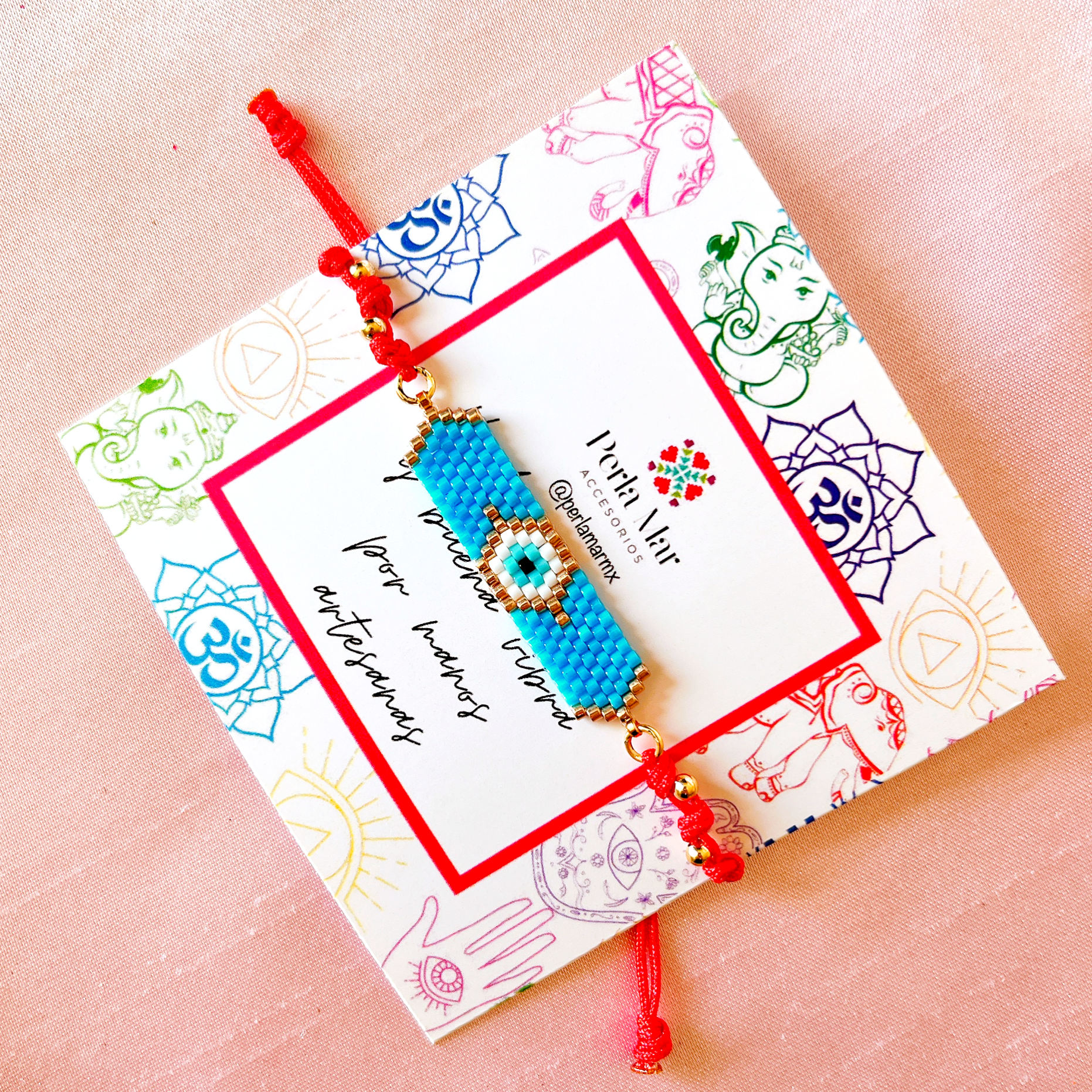 Pulsera ojo turco peyote corta