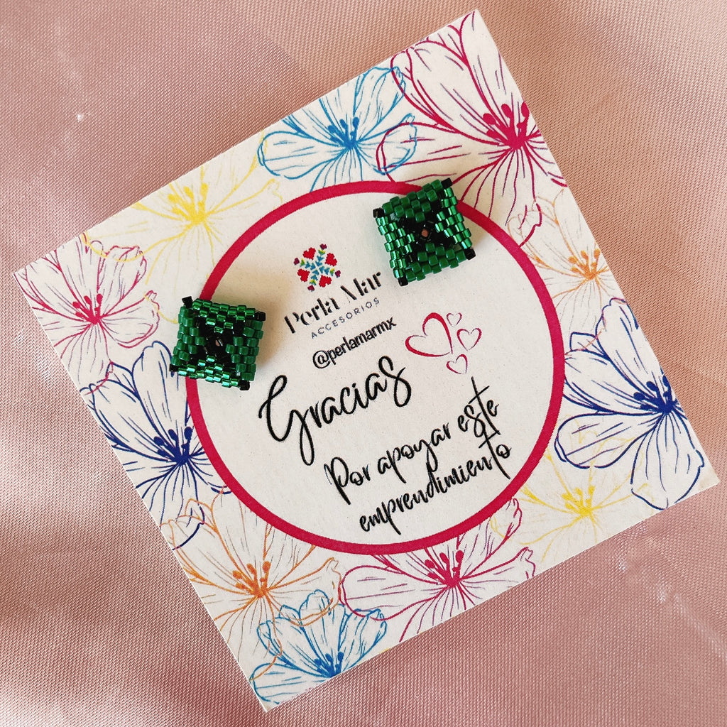 Aretes Cuadrados Miyuki