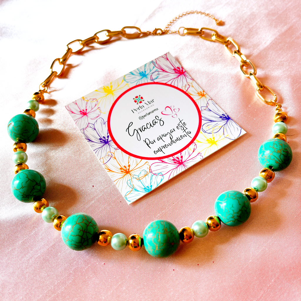 Maxi collares turquesa