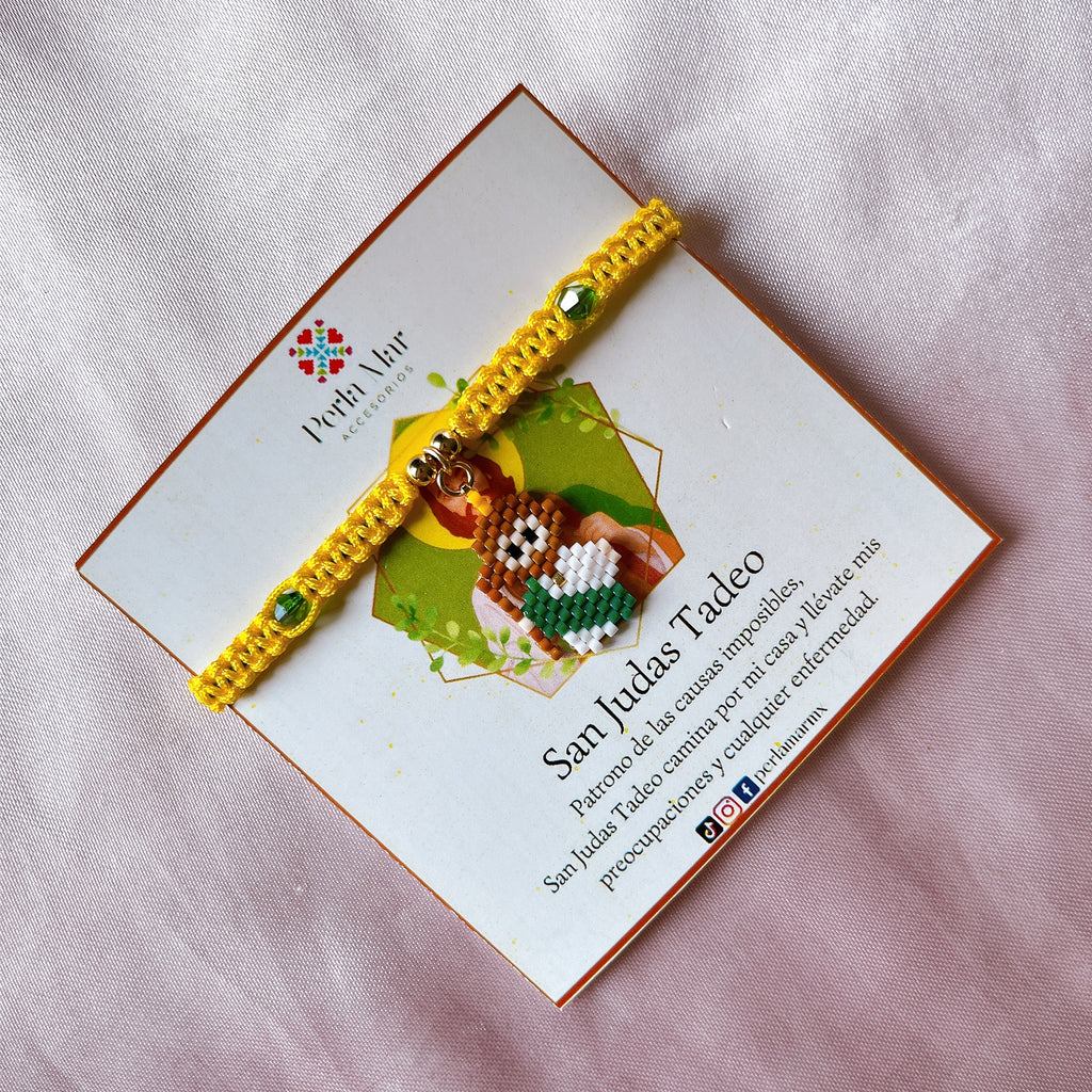 Pulsera San Judas Mediano horizontal tejida