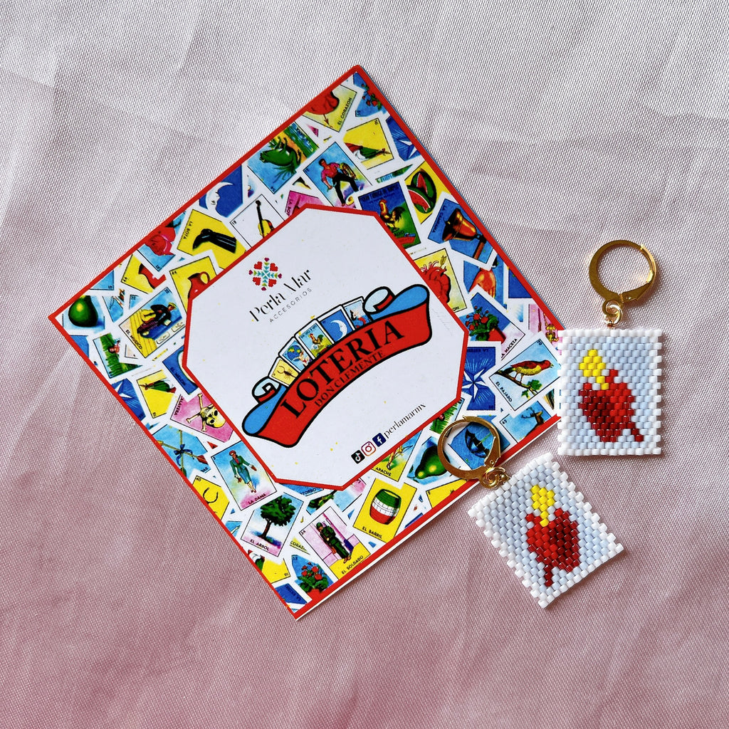 Aretes lotería mexicana