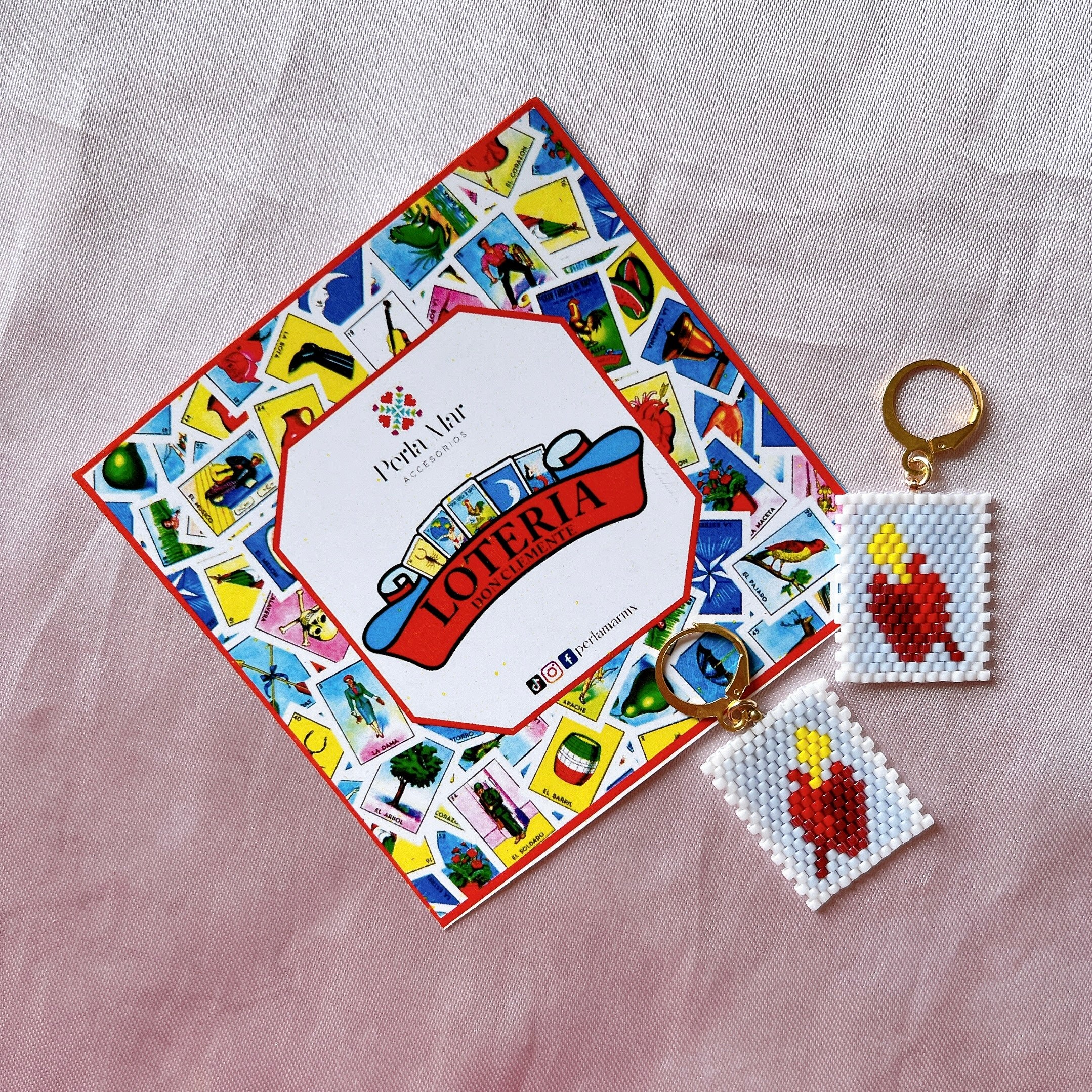 Aretes lotería mexicana