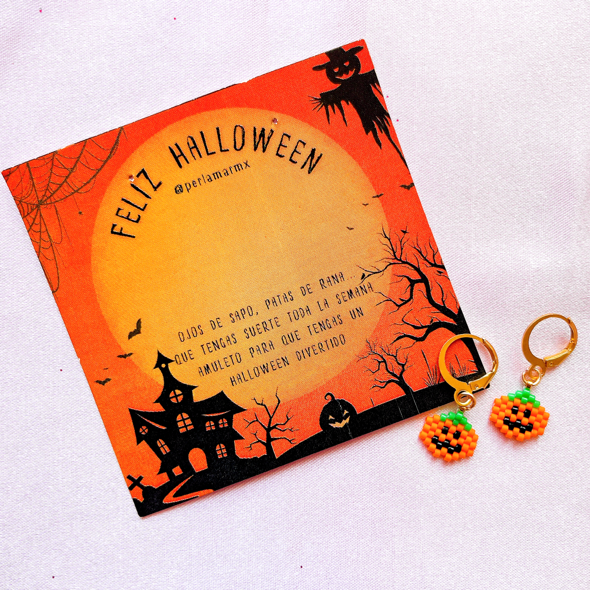 Aretes calabaza mini