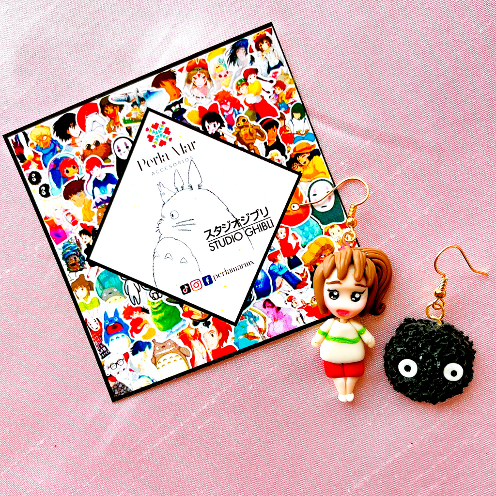 Aretes de pasta studio Ghibli