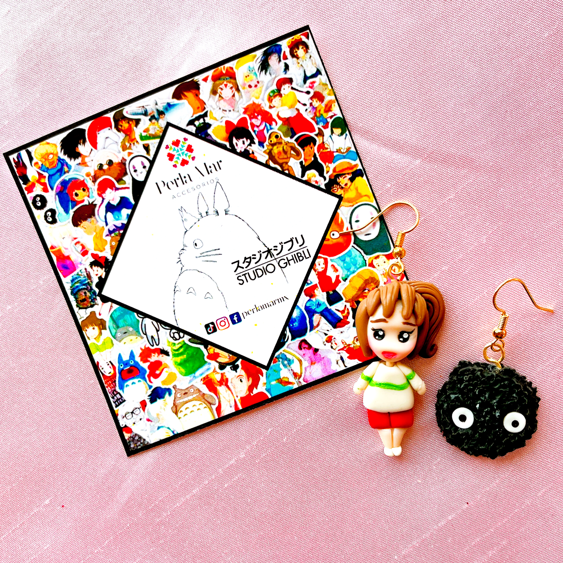 Aretes de pasta studio Ghibli