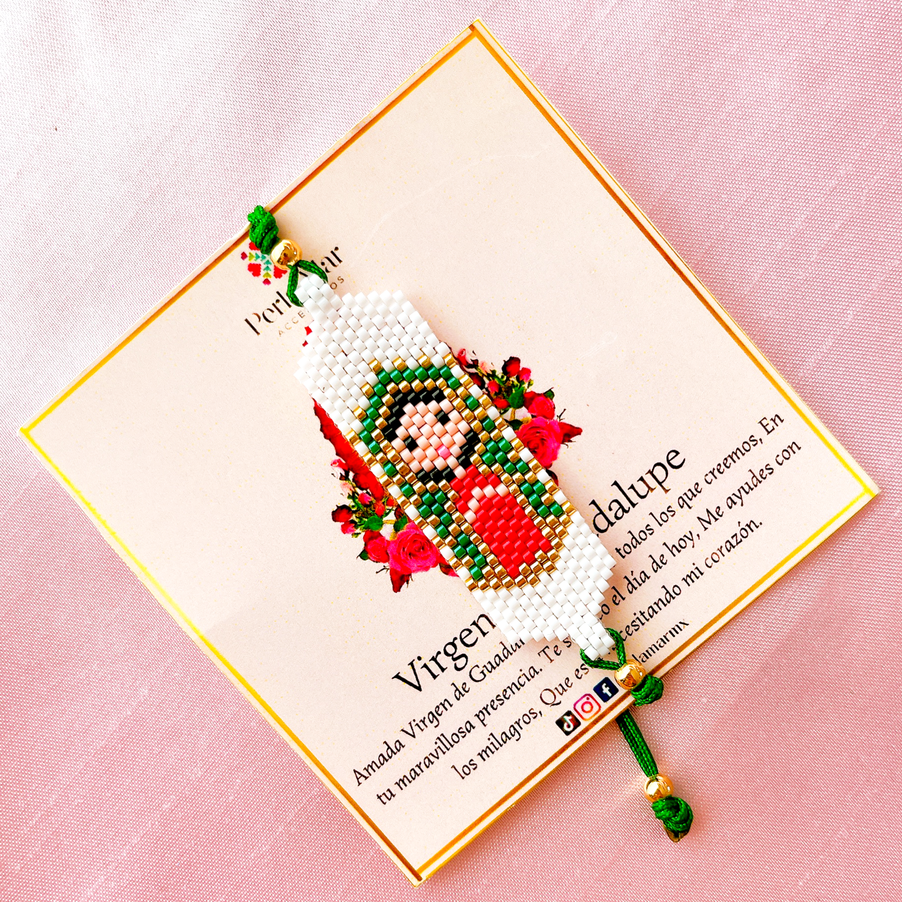 Pulsera virgen de Guadalupe larga