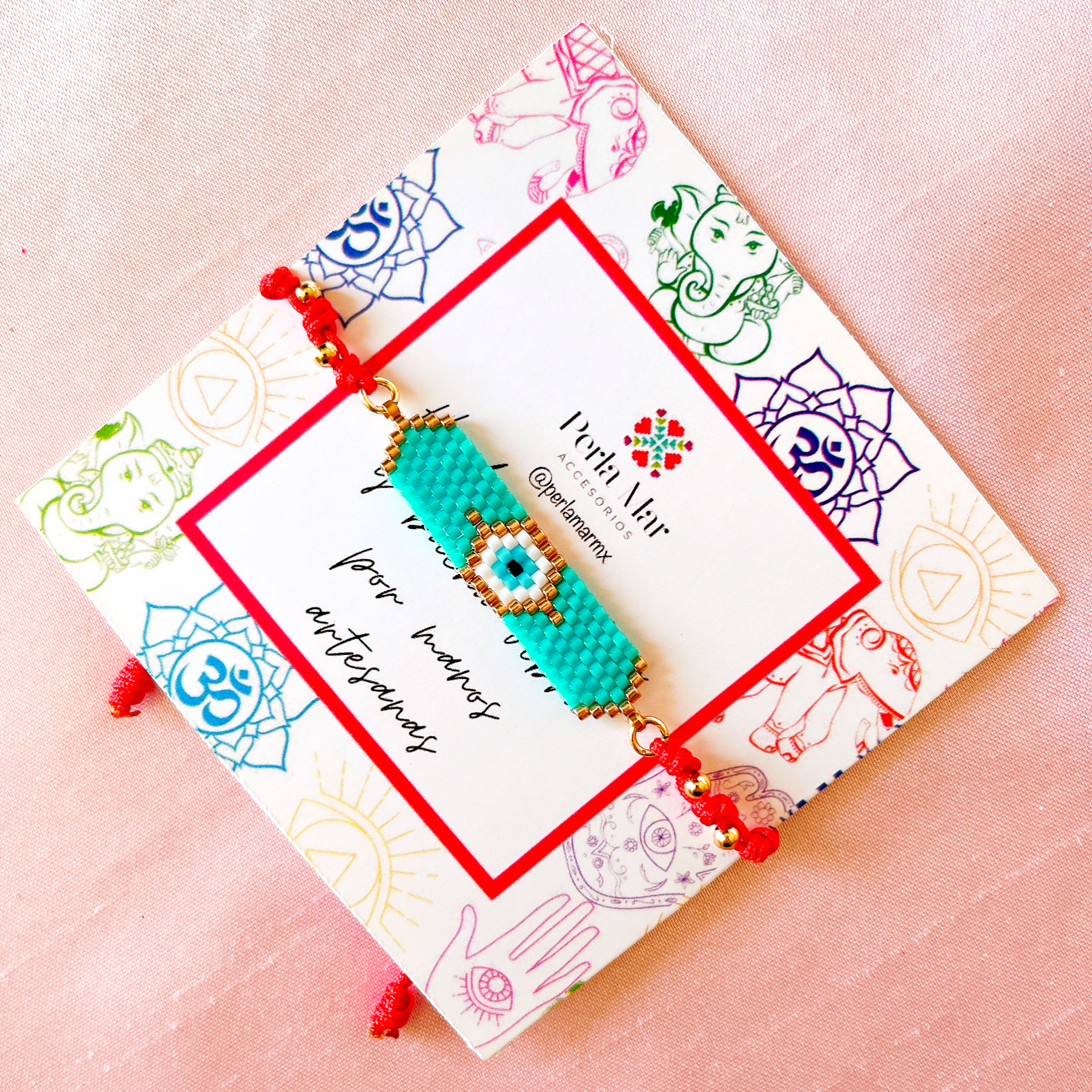 Pulsera ojo turco peyote corta